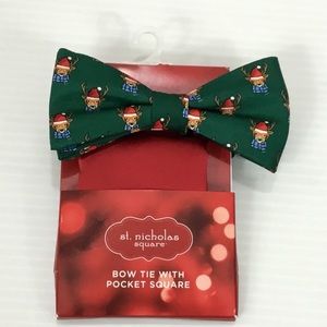 St. Nicholas Reindeer Bow Tie & Pocket Square